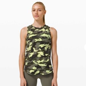 692. Like New - Lululemon Sculpt Tank Heritage 360 Camo Crispin Green Multi